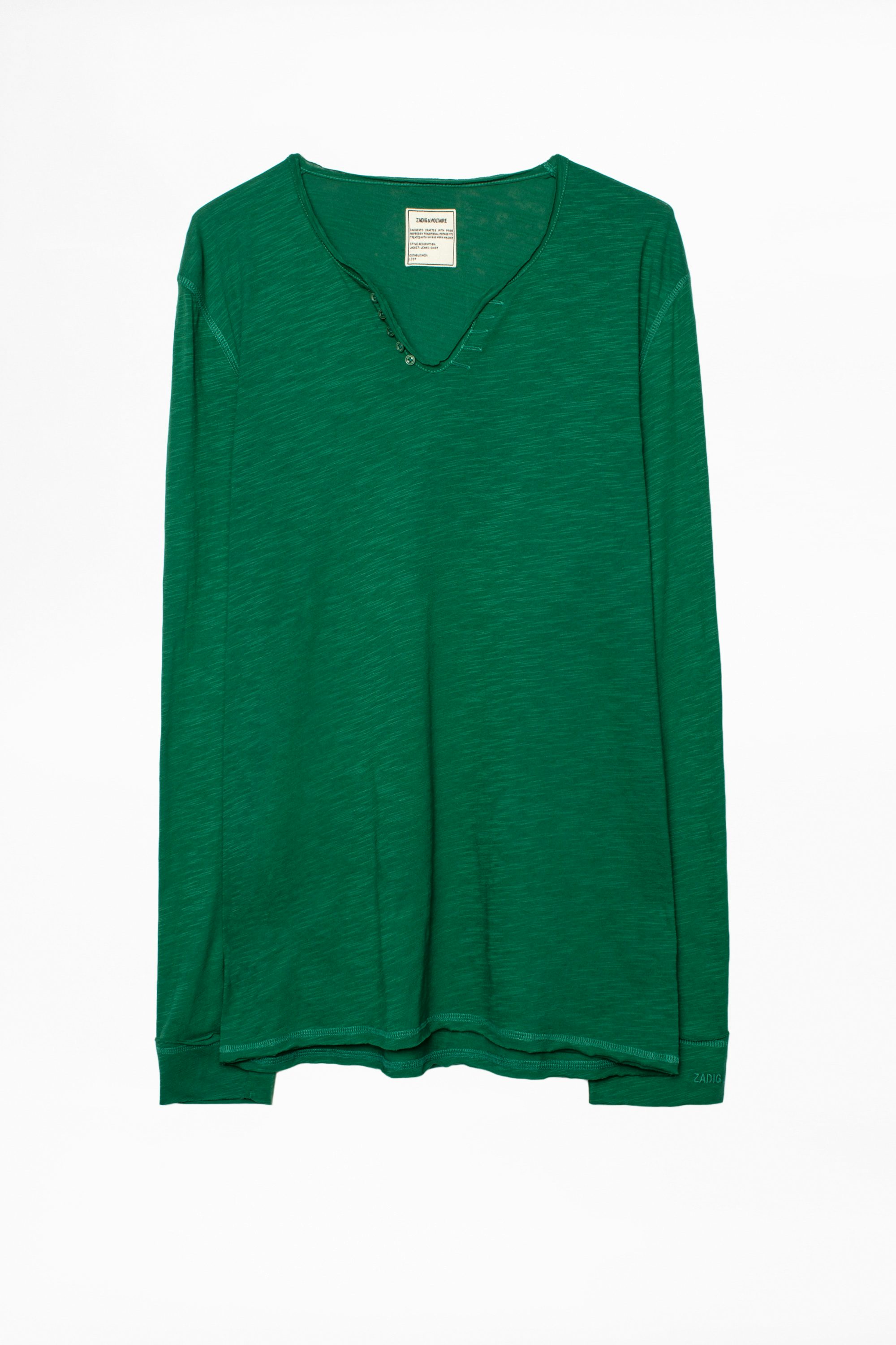 Monastir Flammé T-shirt - Men’s Tunisian collar T-shirt.